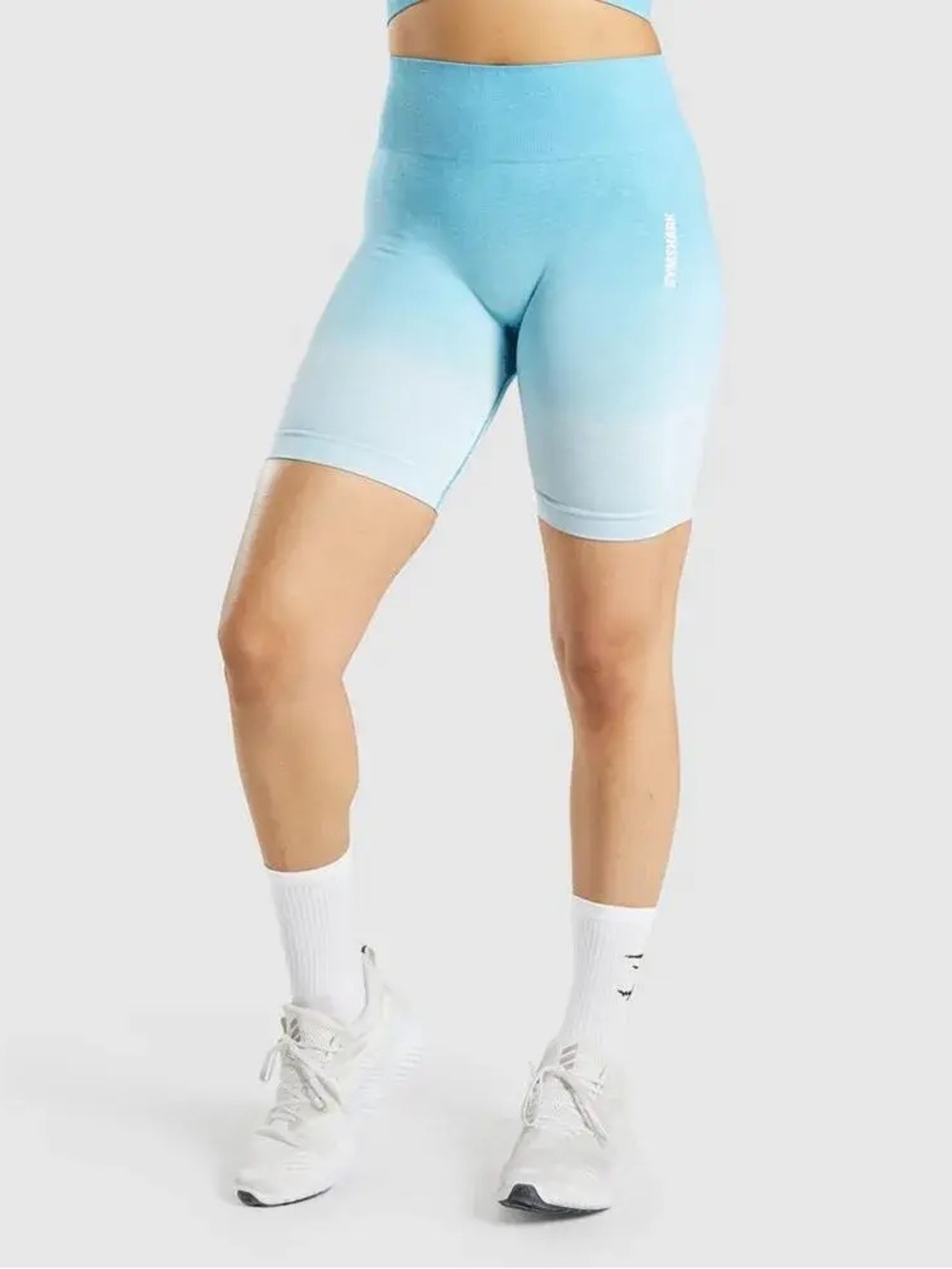 Gymshark Light Blue Adapt Ombre High-Waist Bike Shorts